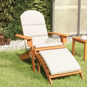 Adirondack Patio Chair with Footrest Solid Wood Acacia
