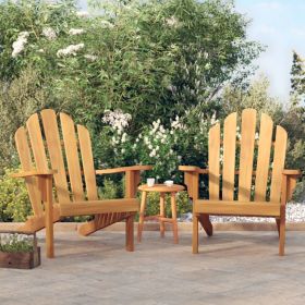Patio Adirondack Chairs 2 pcs 31.1"x37.4"x36.2" Solid Wood Teak