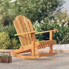 Patio Adirondack Rocking Chair 31.1"x39.4"x40.6" Solid Wood Teak