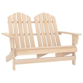 2-Seater Patio Adirondack Chair Solid Wood Fir