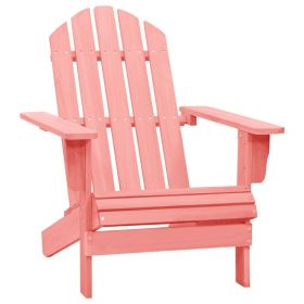 Patio Adirondack Chair Solid Fir Wood Pink