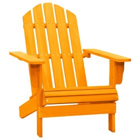 Patio Adirondack Chair Solid Fir Wood Orange