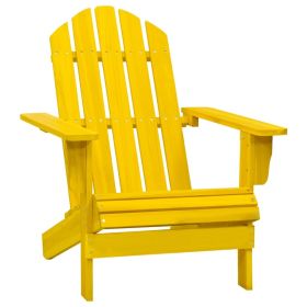 Patio Adirondack Chair Solid Fir Wood Yellow