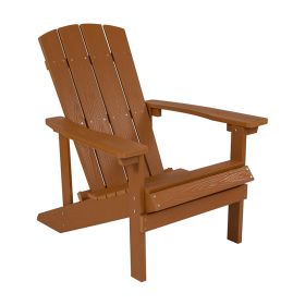 Charlestown All-Weather Adirondack Chair in Teak Faux Wood