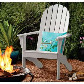 Wood Outdoor Adirondack Chair, White Color