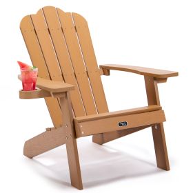 (Do Not Sell on Amazon) TALE Adirondack Chair Backyard Furniture Painted Seating with Cup Holder Plastic Wood for Lawn Outdoor Patio Deck