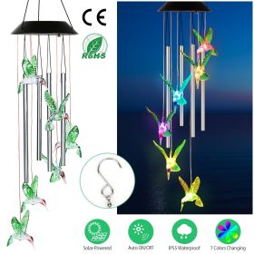 Solar Wind Chime Lights Butterfly Lamp 7 Color Changing String Lights