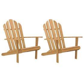 Adirondack Chairs 2 pcs Solid Wood Teak