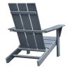 Outdoor Adirondack Chair for Relaxing, HDPE All-weather Fire Pit Chair, Patio Lawn Chair for Outside Deck Garden Backyardf Balcony, Grey